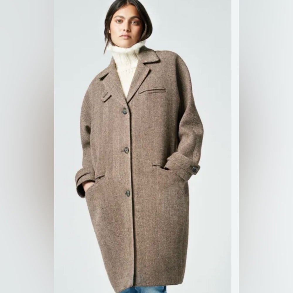 Never worn. Smythe Herringbone Cocoon Coat